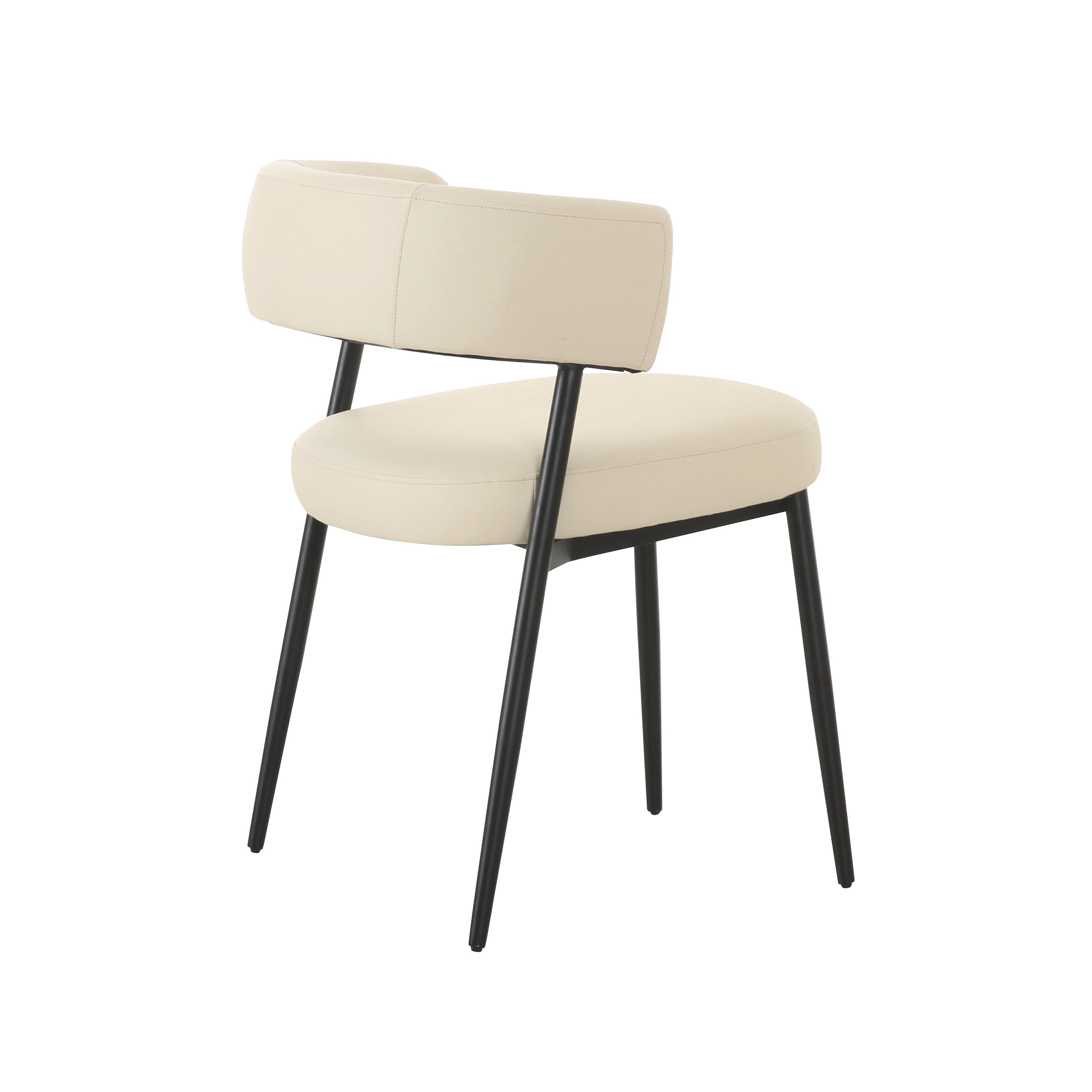 Maxine Cream Performance Vegan Leather Dining Chair
