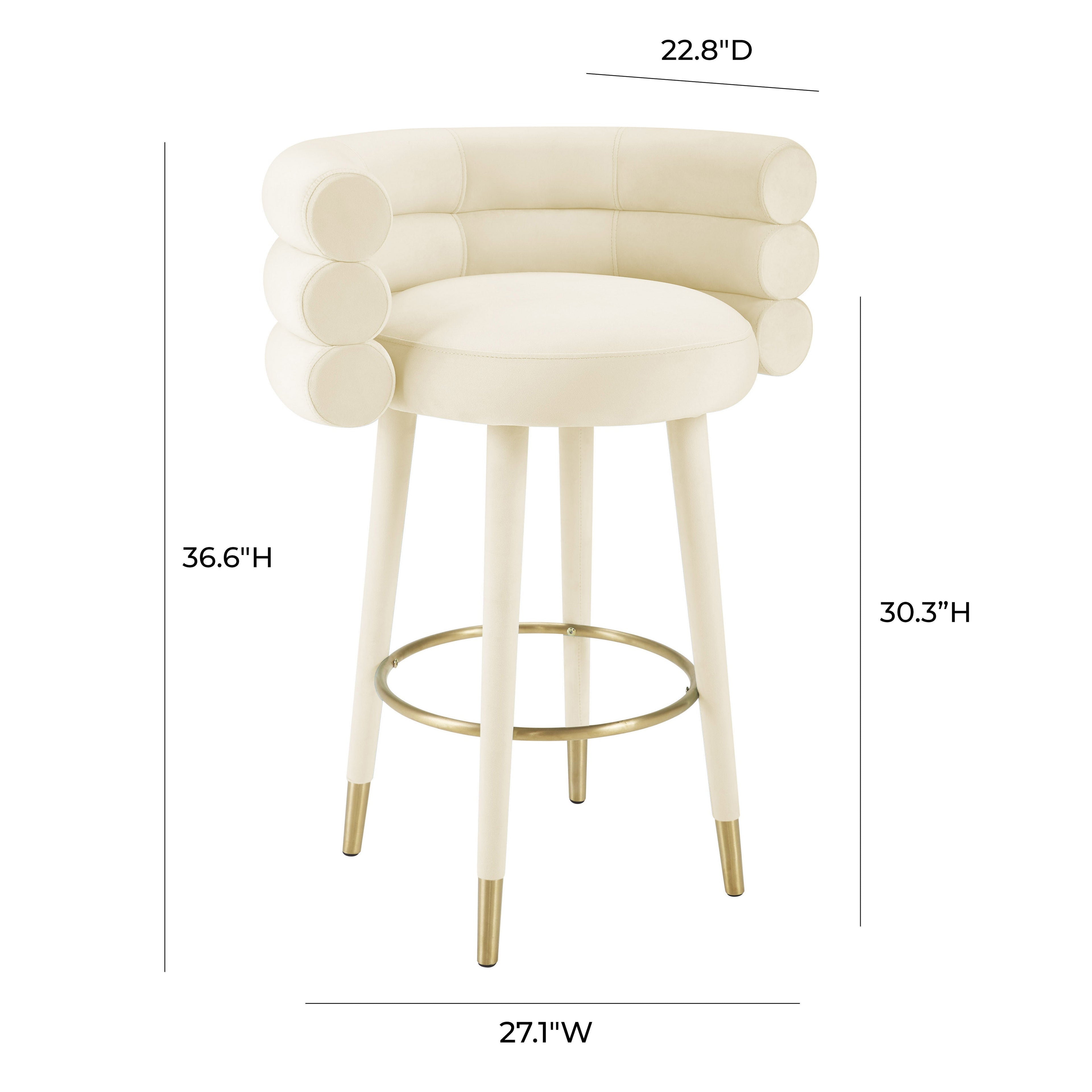 Betty Performance Velvet Stool