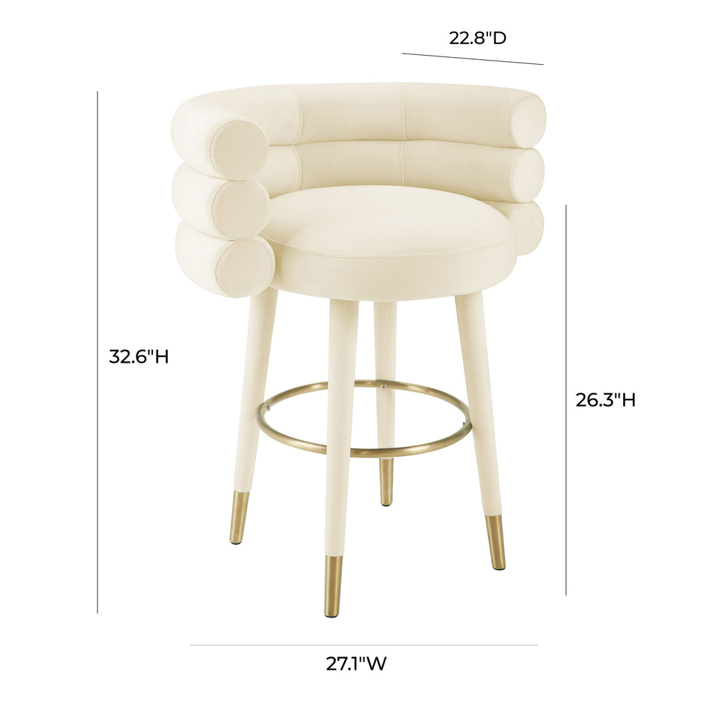 Betty Performance Velvet Stool