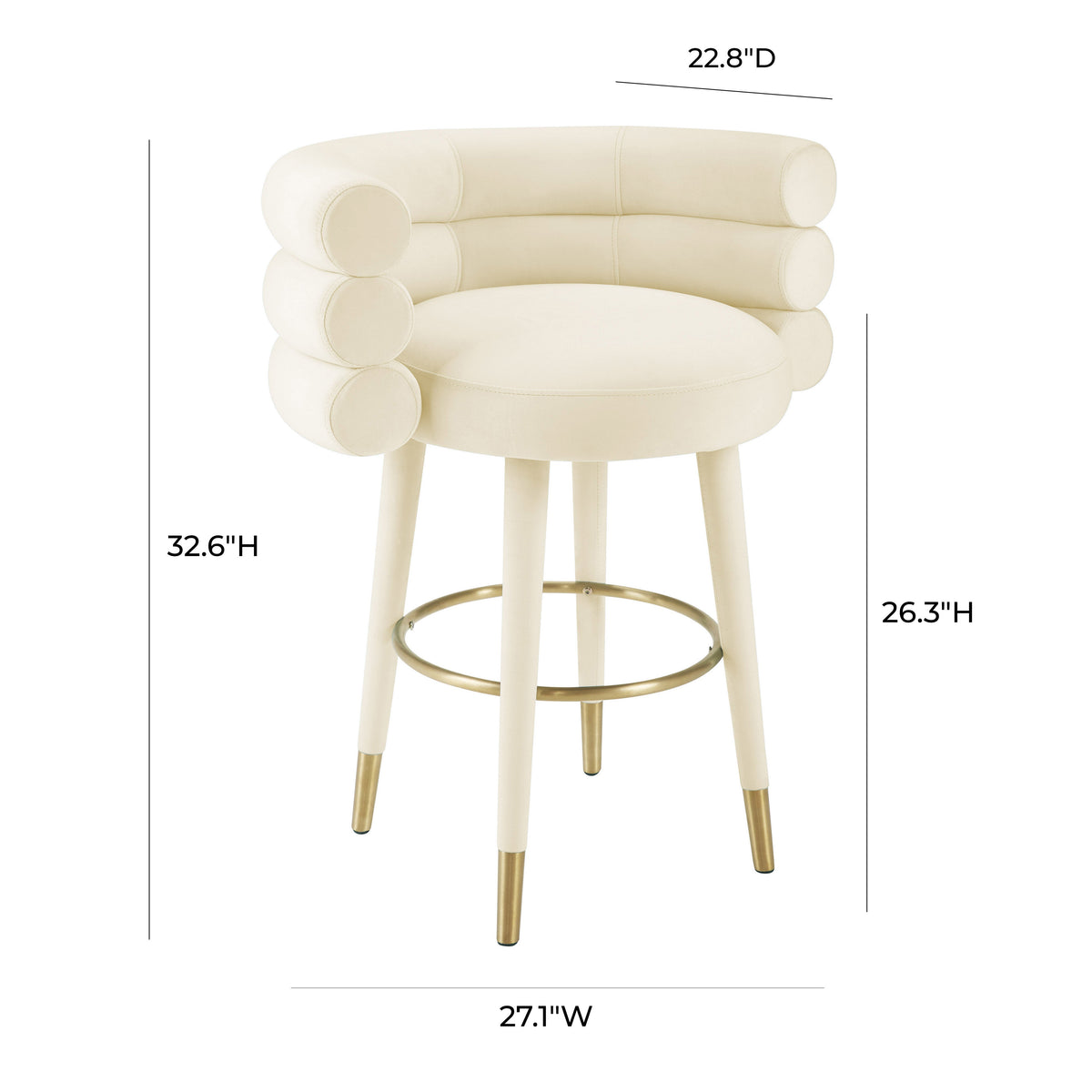 Betty Performance Velvet Stool