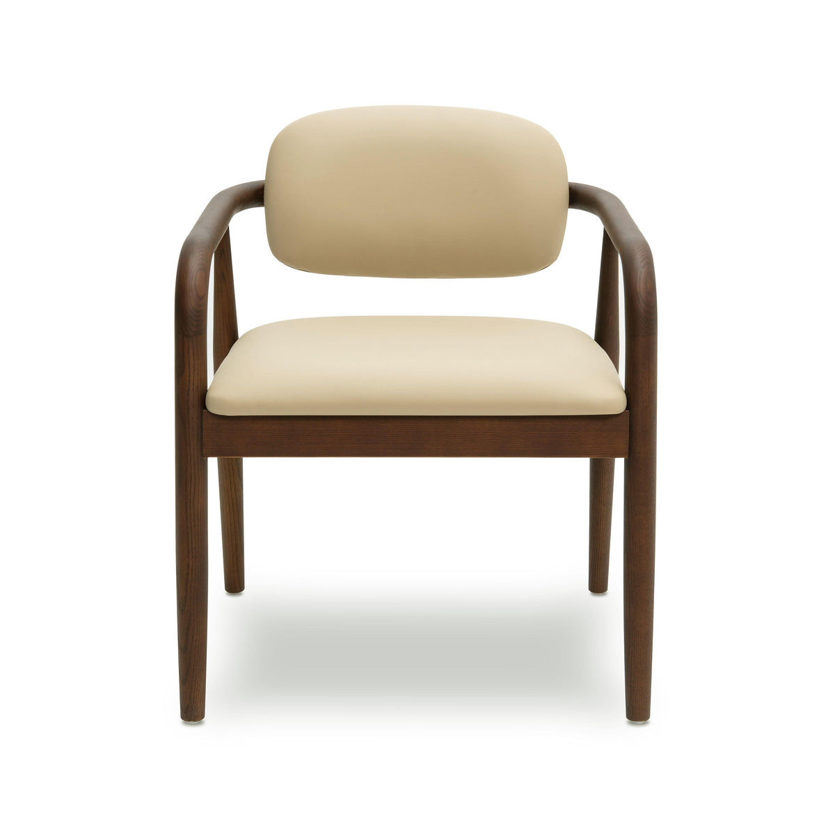 Betsy Taupe Contract-Grade Vegan Leather Dining Chair