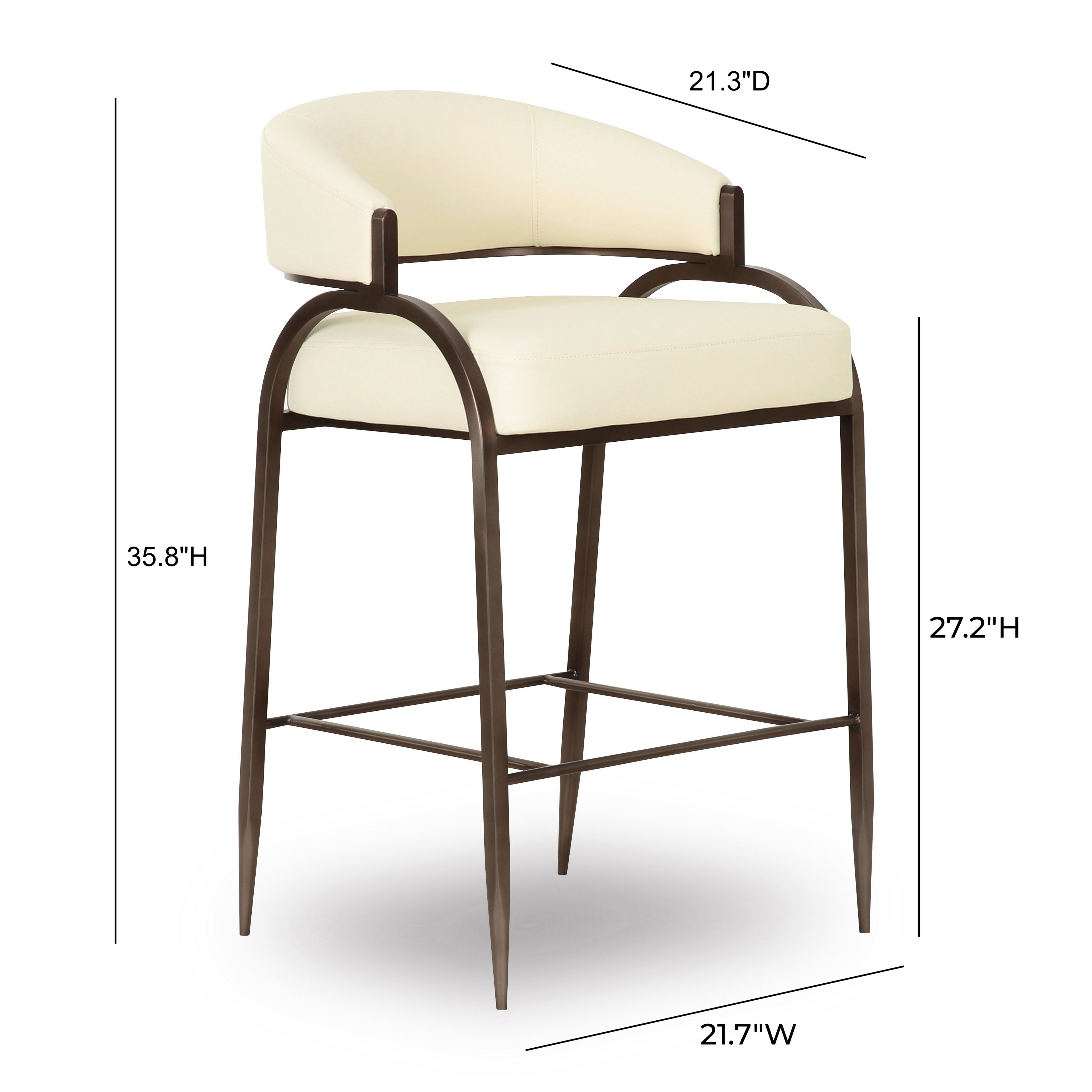 Tatum Performance Vegan Leather Counter Stool