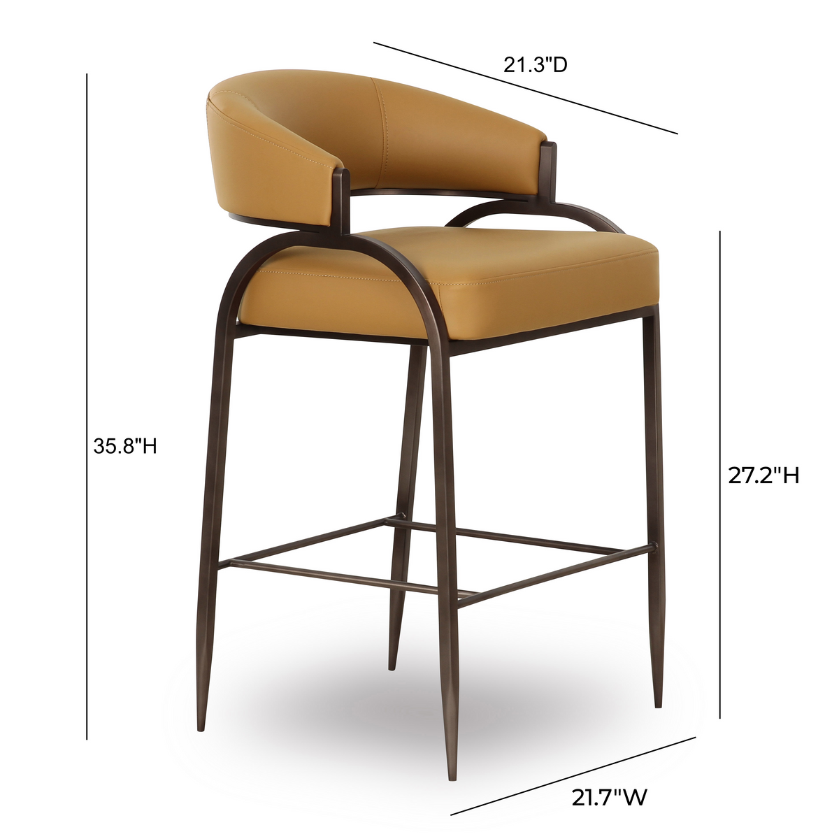 Tatum Performance Vegan Leather Counter Stool