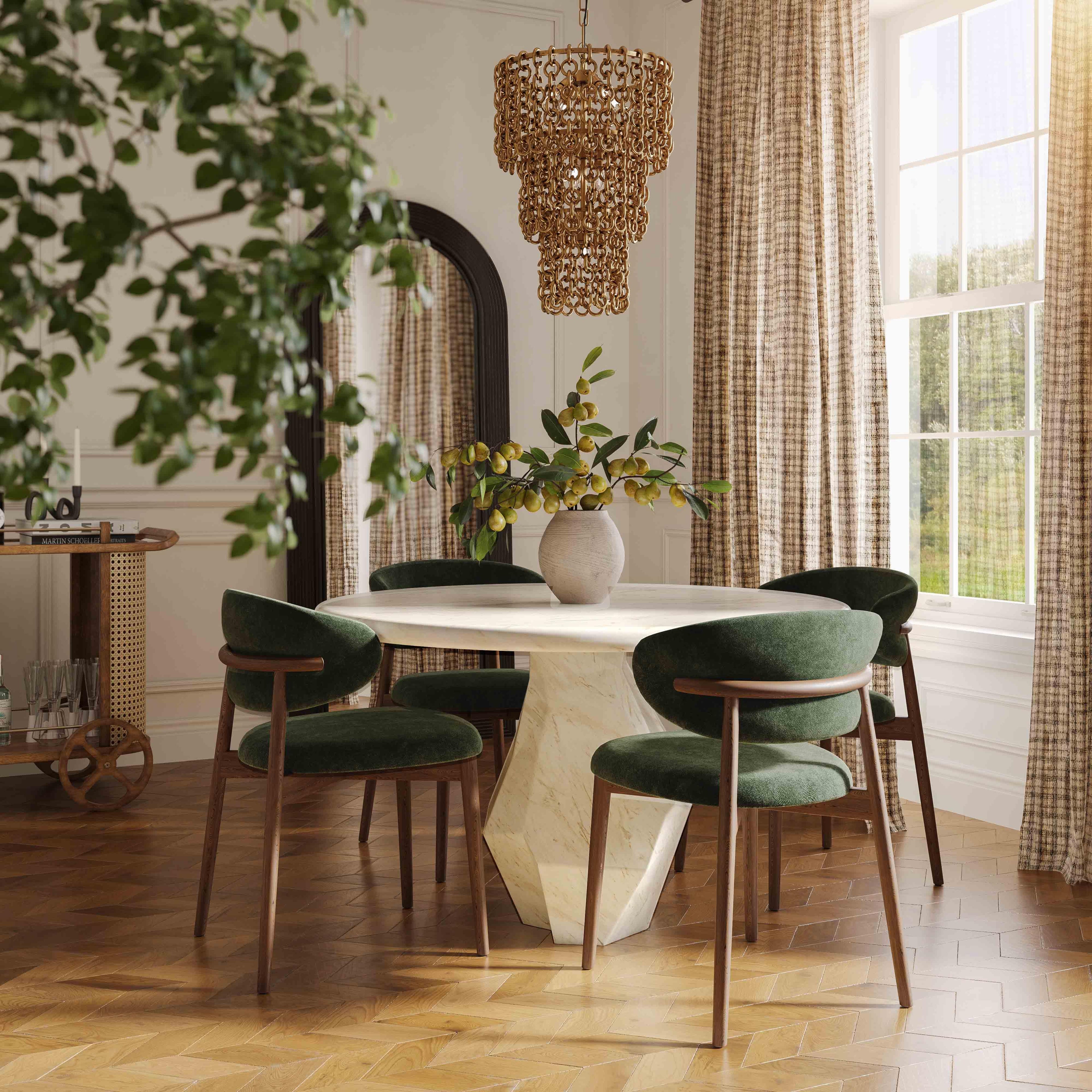 Zinea Performance Textured Velvet Dining Chair