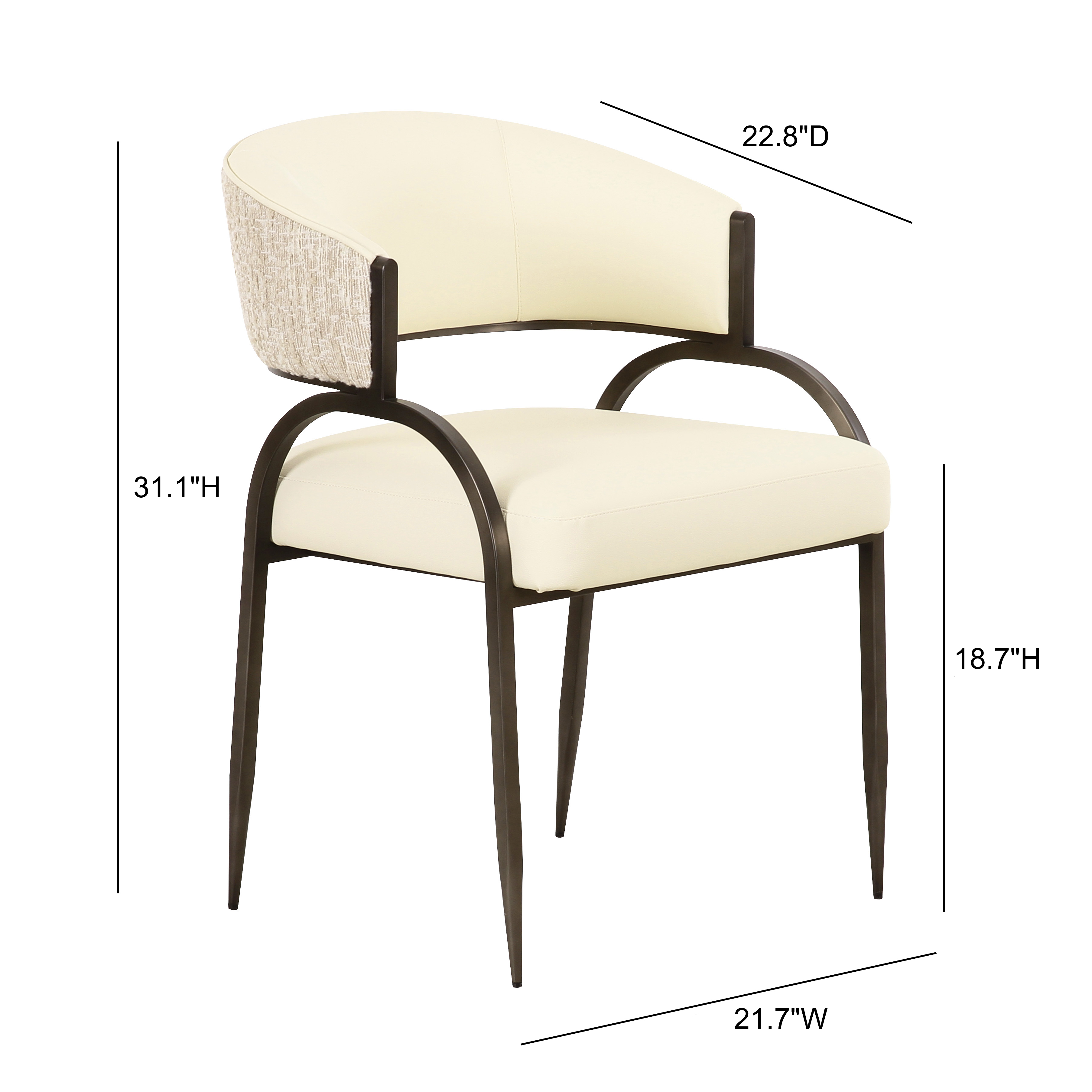Tatum 2-Tone Performance Vegan Leather Dining Chair