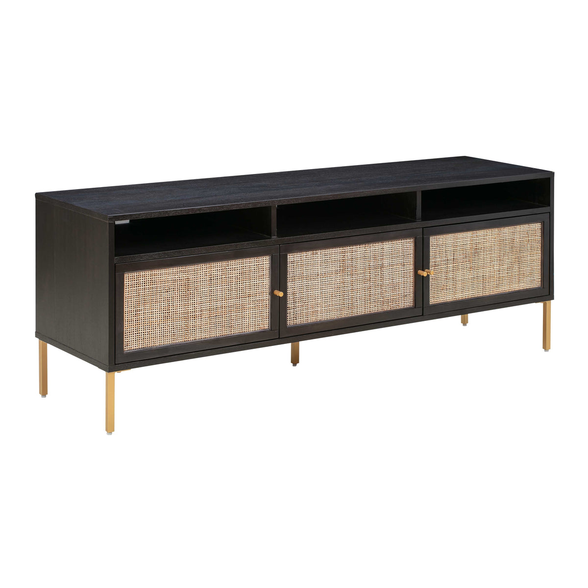 Sierra 65" Cane Media Console — Black null