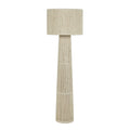 Tapered Natural Chenille Fiber Floor Lamp
