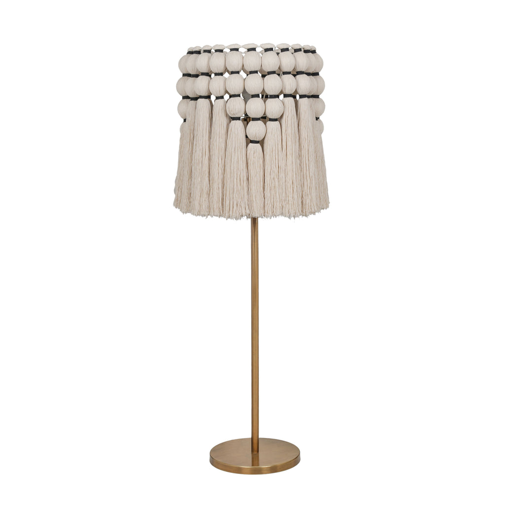 Tutu Cream Cotton Tasseled Floor Lamp
