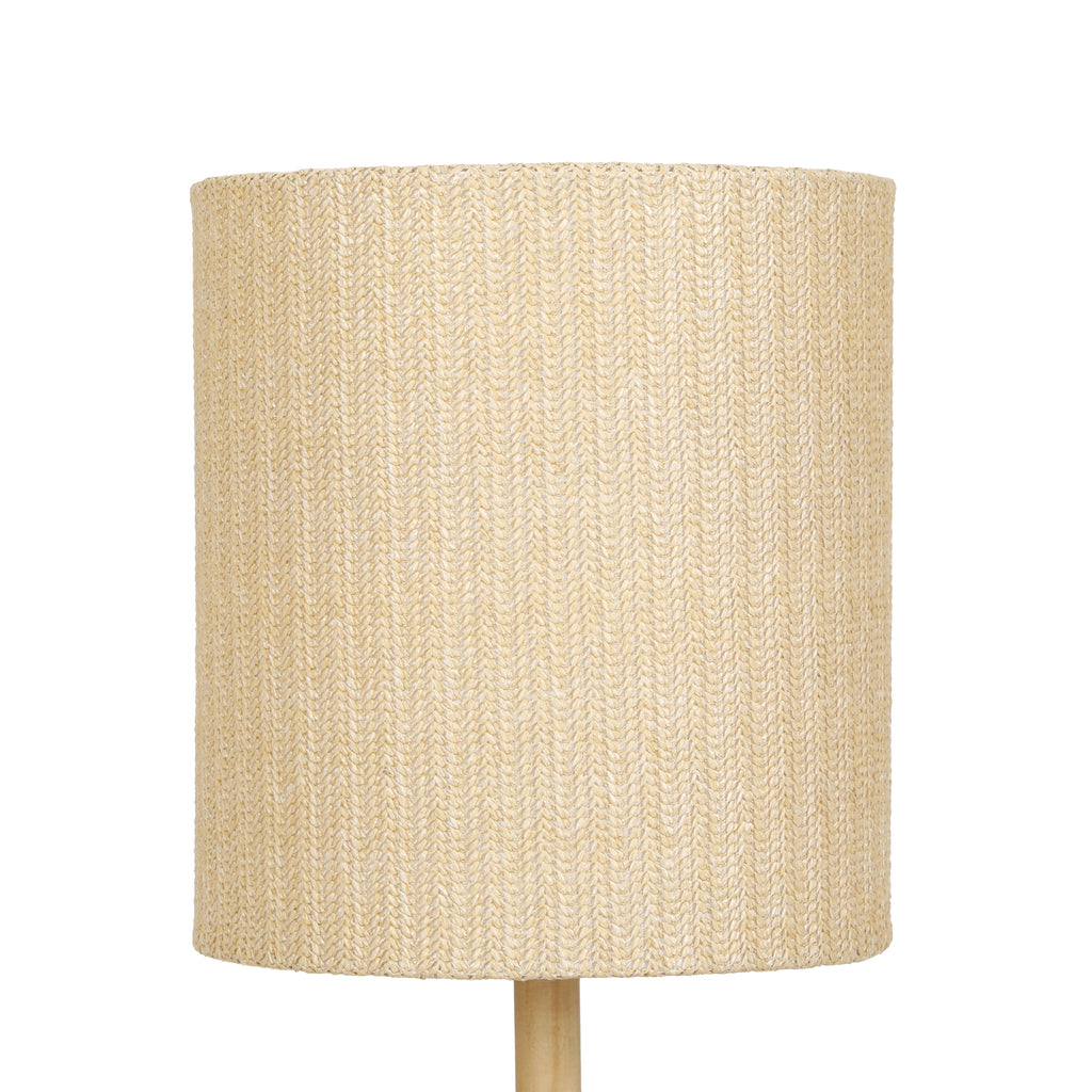 Lamia Natural Burl and Raffia Contract-Grade Table Lamp