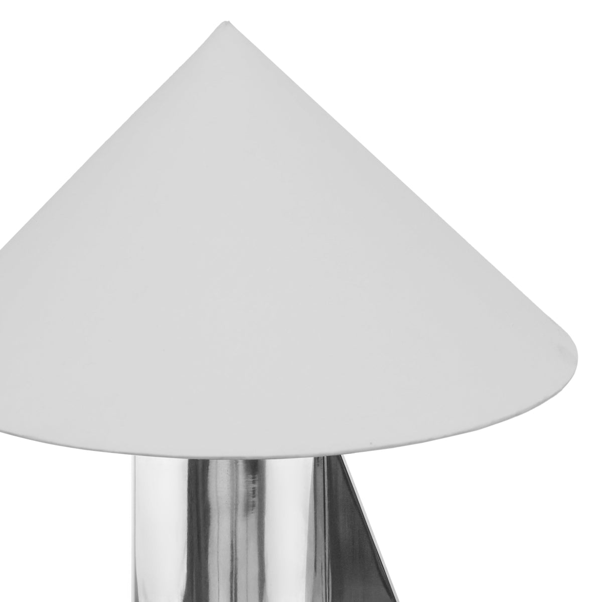 Geo Angled Chrome Table Lamp