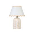 Blum Scalloped Cotton Mache Table Lamp