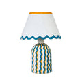 Blum Scalloped Cotton Mache Table Lamp