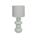 Pebble Cream Papier Mache Table Lamp