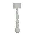 Pebble Cream Papier Mache Floor Lamp