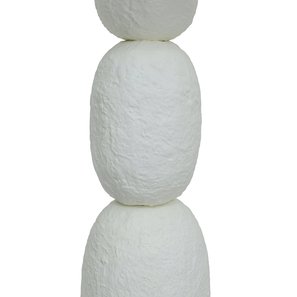 Pebble Cream Papier Mache Floor Lamp