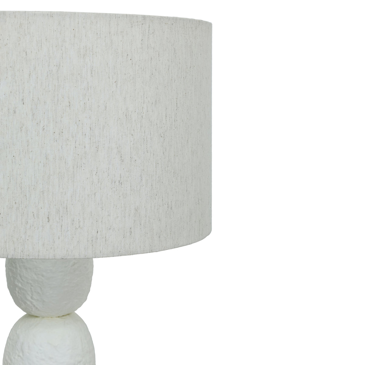 Pebble Cream Papier Mache Floor Lamp