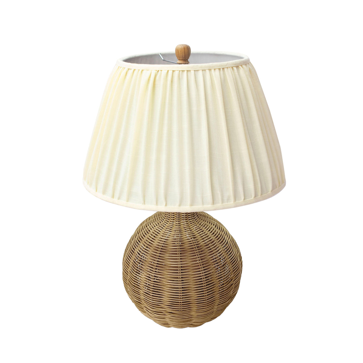 Pallora Cream &amp; Natural Rattan Table Lamp