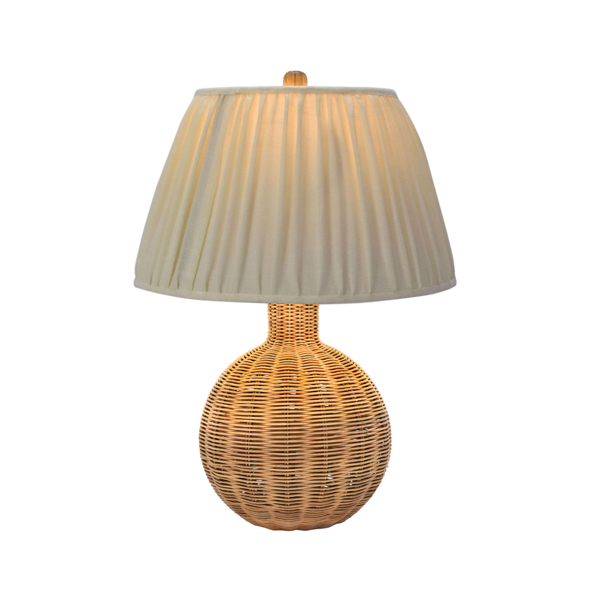 Pallora Cream &amp; Natural Rattan Table Lamp