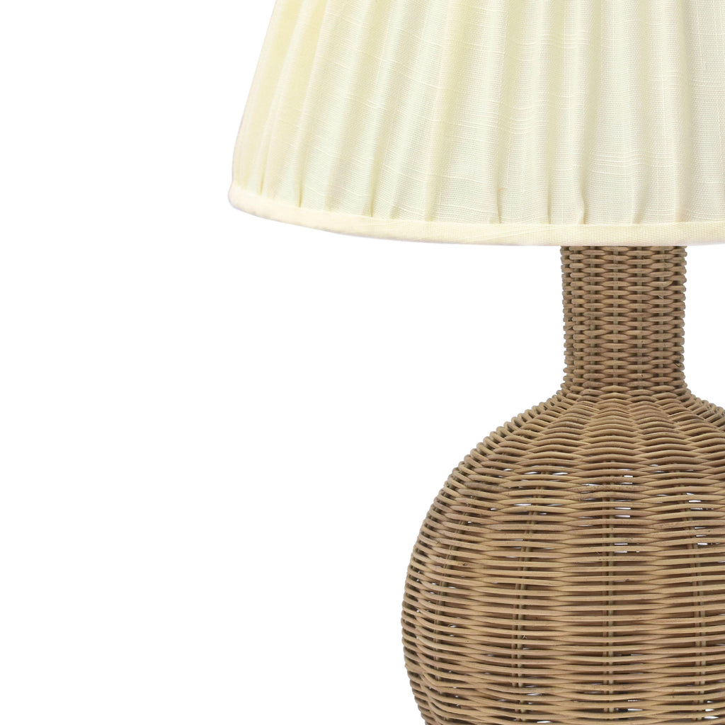Pallora Cream &amp; Natural Rattan Table Lamp