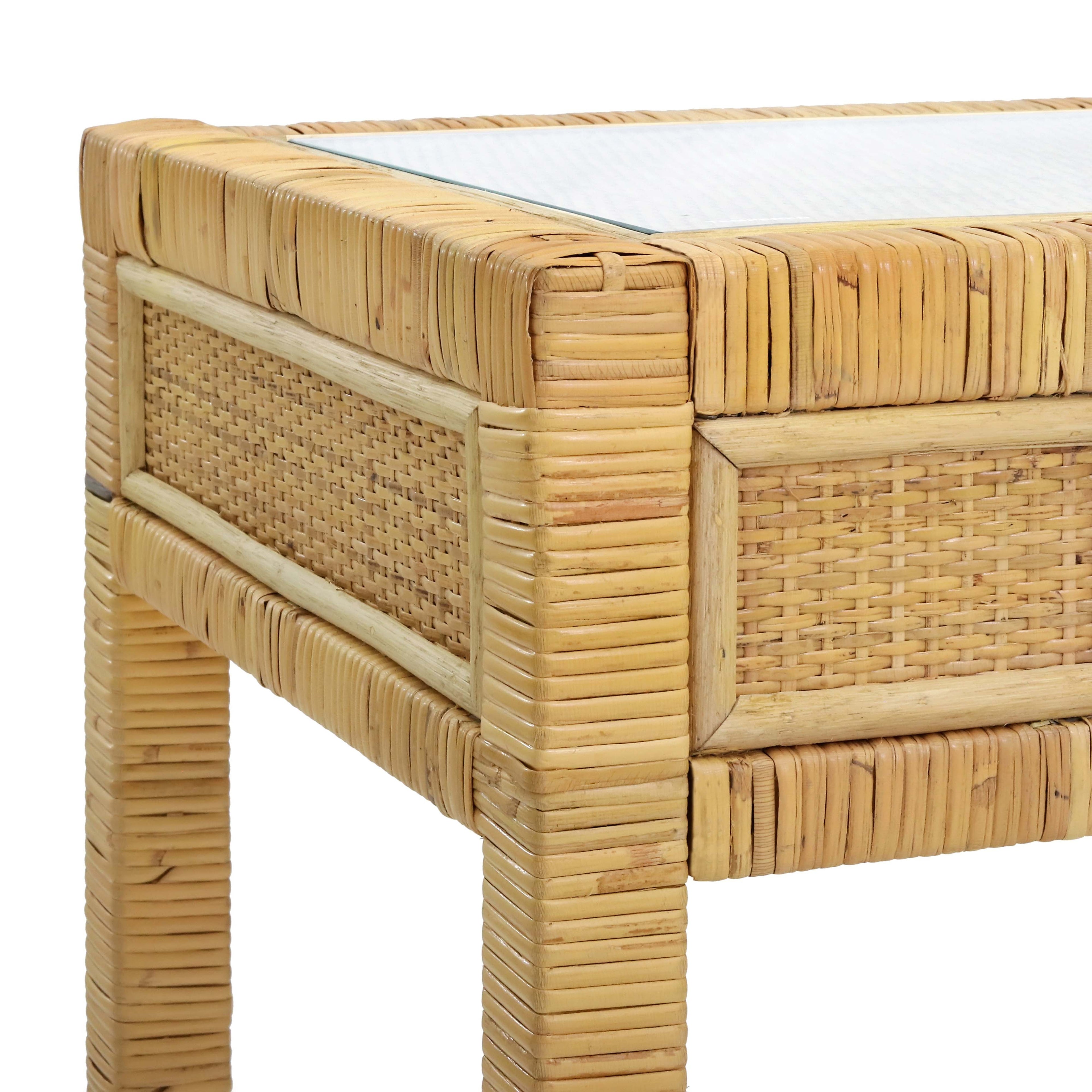 Amara 47" Woven Rattan Desk