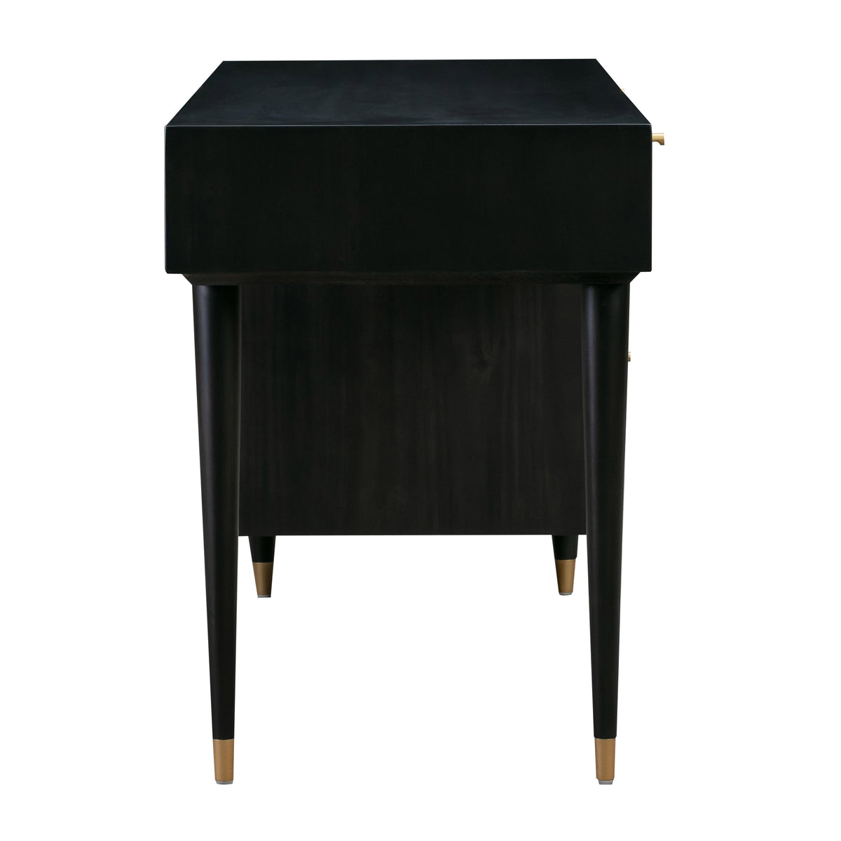 Sierra 60" Cane 3-Drawer Desk With Storage