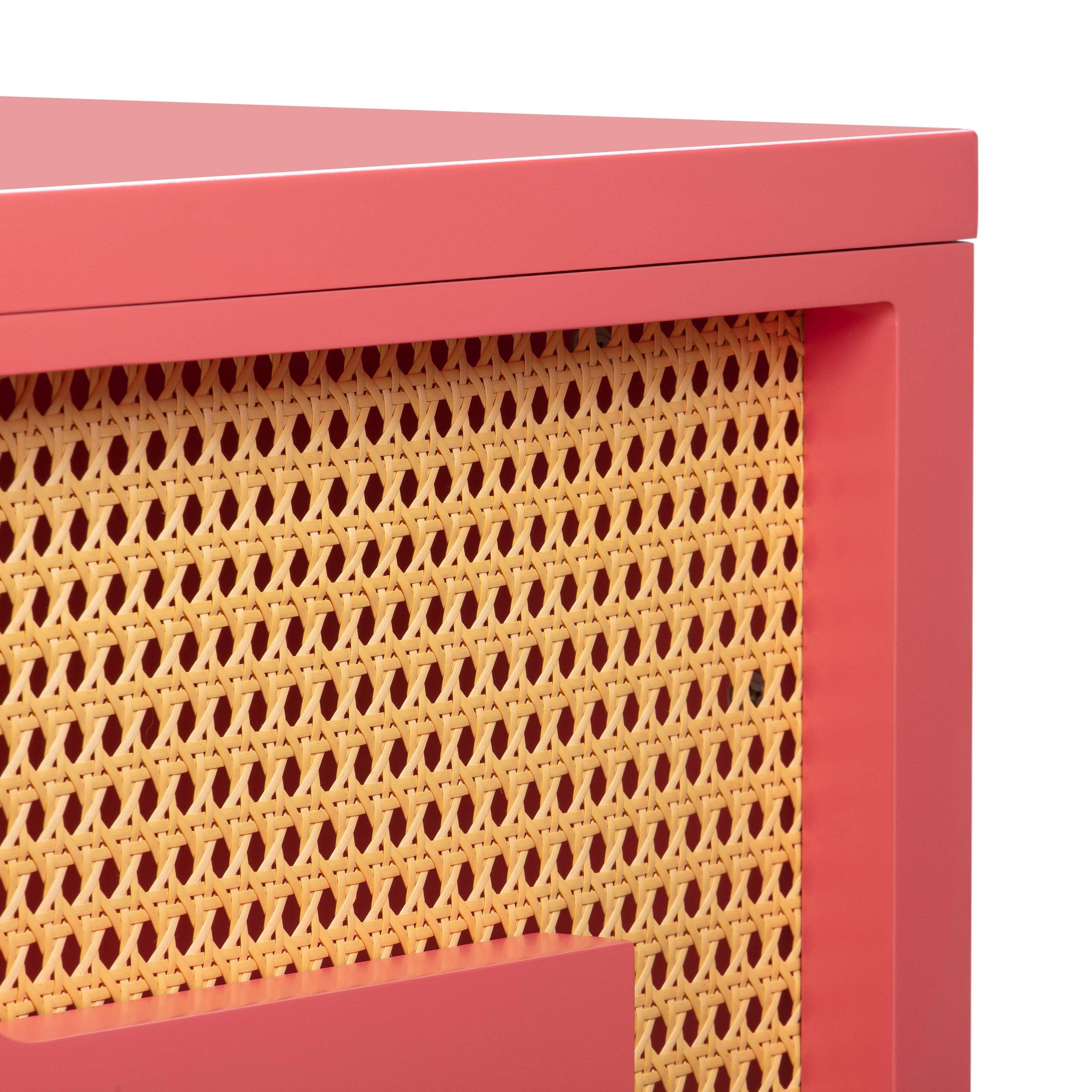 Suzie 62" Rattan Executive Desk With Drawer