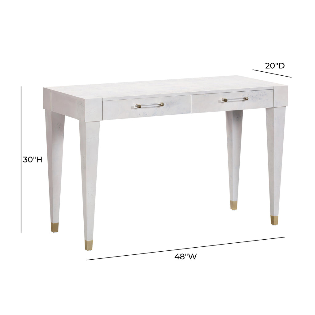 Brandyss 48" Burl 2-Drawer Work Desk