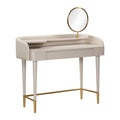 Penelope 45" Vegan Leather Wrapped Vanity Desk With Drawer
