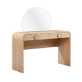 Moonrise 48 Natural Ash 2-Drawer Vanity Desk with Mirror