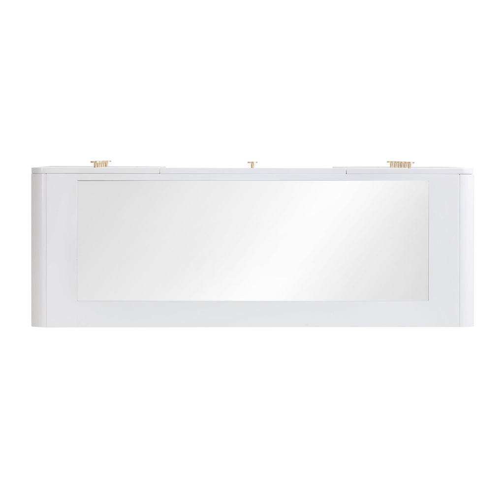 Hollywood 56" White Desk with Vanity Mirror