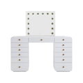 Hollywood 56" White Desk with Vanity Mirror