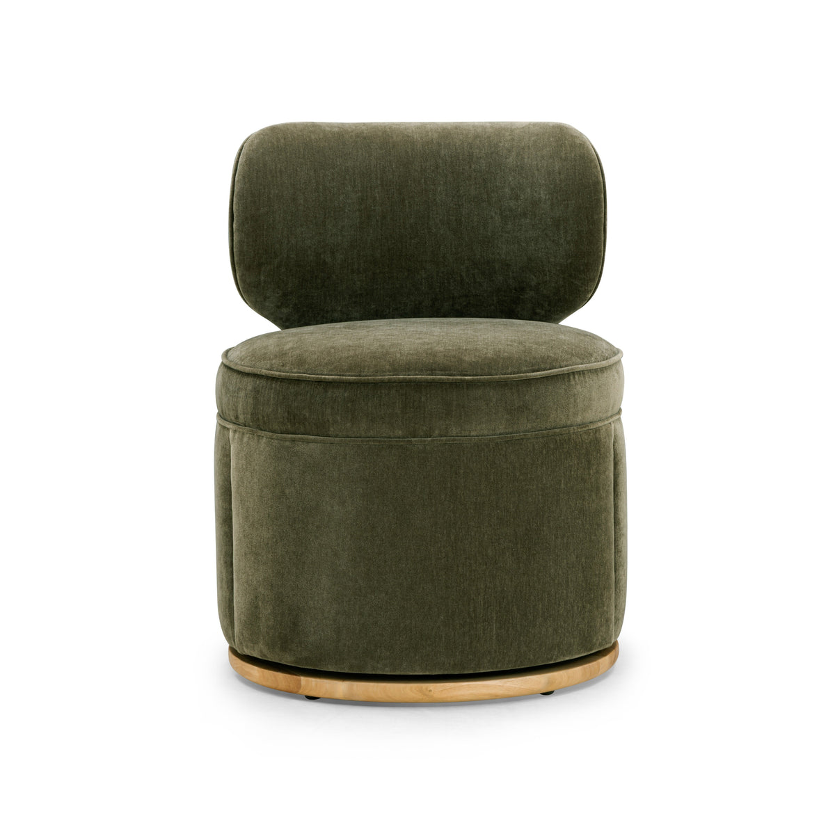 Amaya Green Upcycled Contract-Grade Chenille Swivel Desk Chair