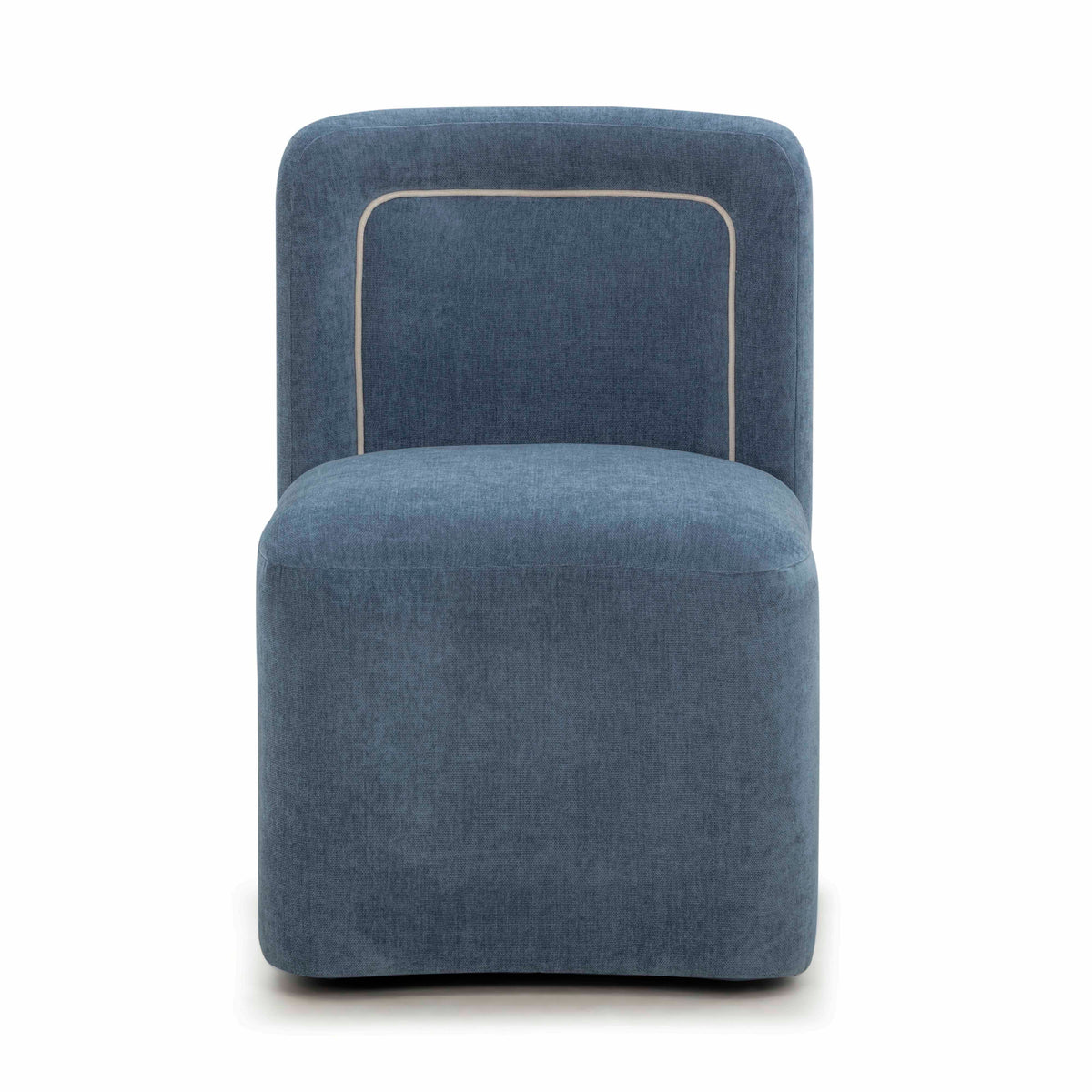 Dolce Performance Velvet Rolling Desk Chair — Blue null