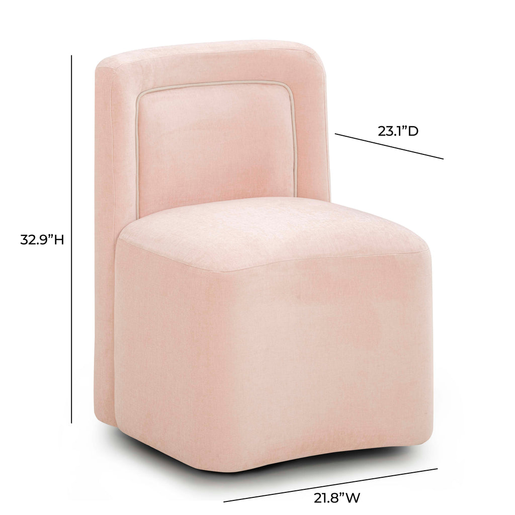 Dolce Performance Velvet Rolling Desk Chair