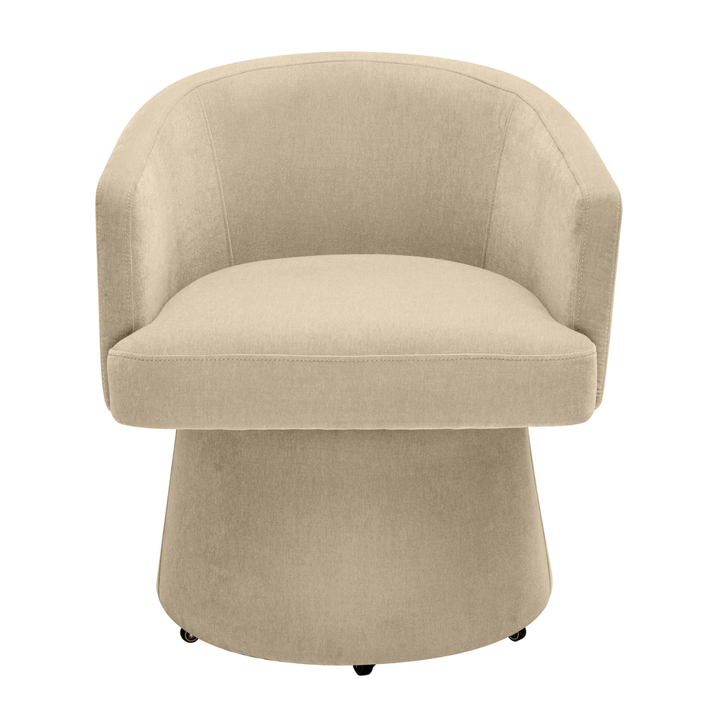 Kristen Upcycled Contract-Grade Chenille Rolling Desk Chair