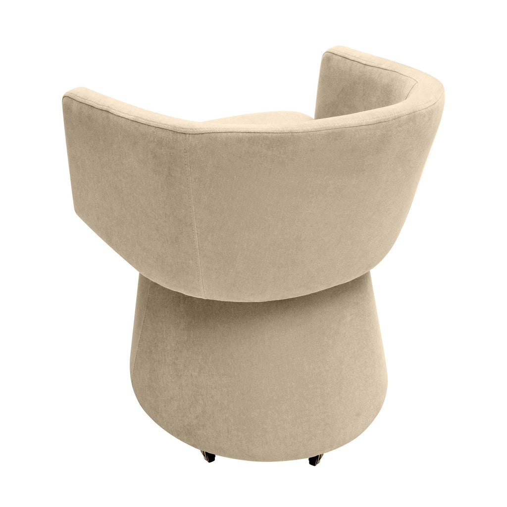 Kristen Upcycled Contract-Grade Chenille Rolling Desk Chair