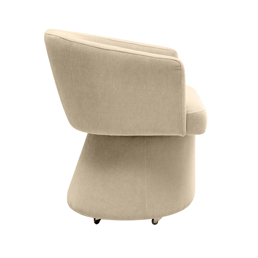Kristen Upcycled Contract-Grade Chenille Rolling Desk Chair