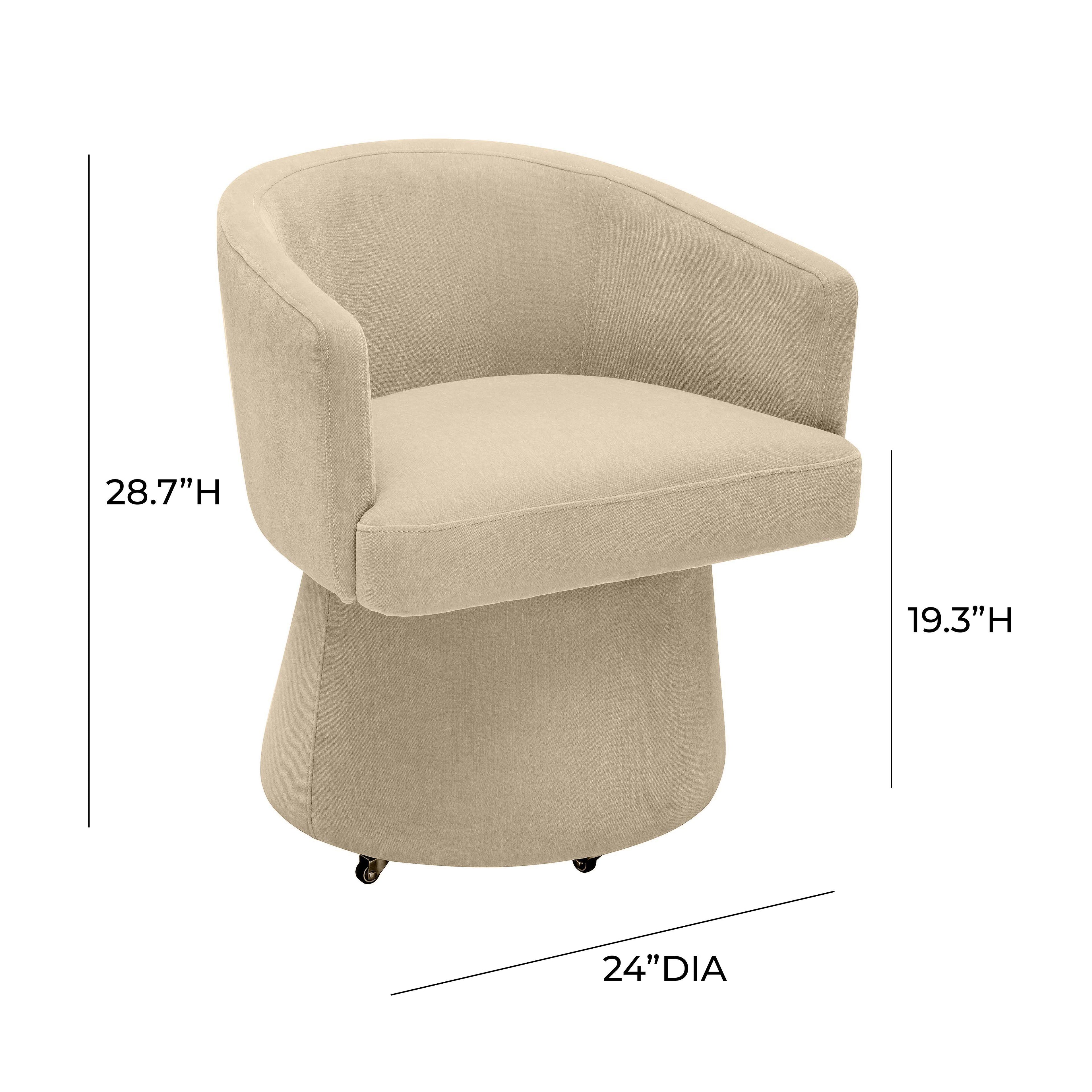 Kristen Upcycled Contract-Grade Chenille Rolling Desk Chair