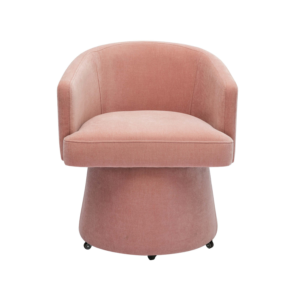 Kristen Upcycled Contract-Grade Chenille Rolling Desk Chair