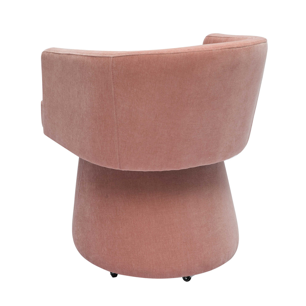 Kristen Upcycled Contract-Grade Chenille Rolling Desk Chair