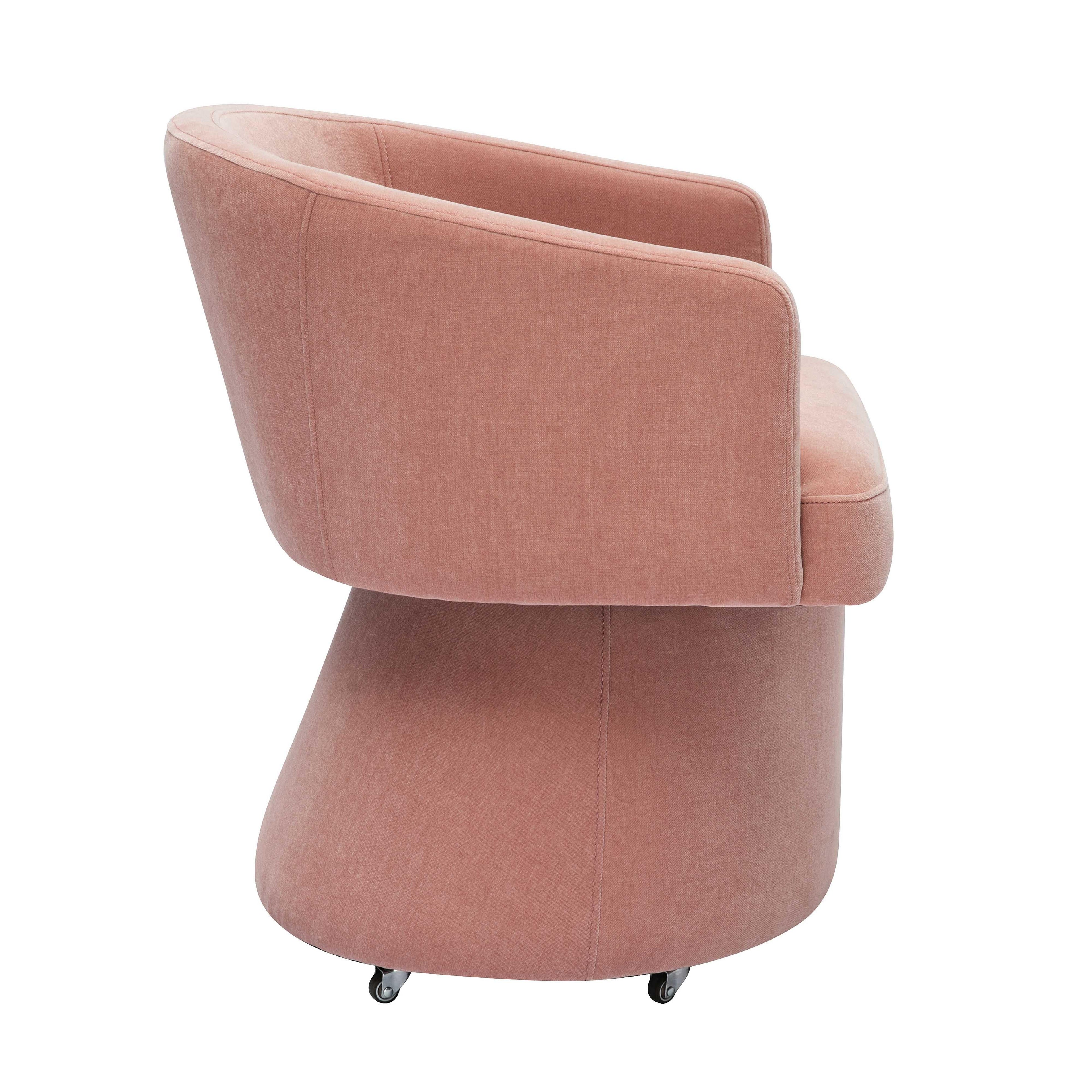Kristen Upcycled Contract-Grade Chenille Rolling Desk Chair