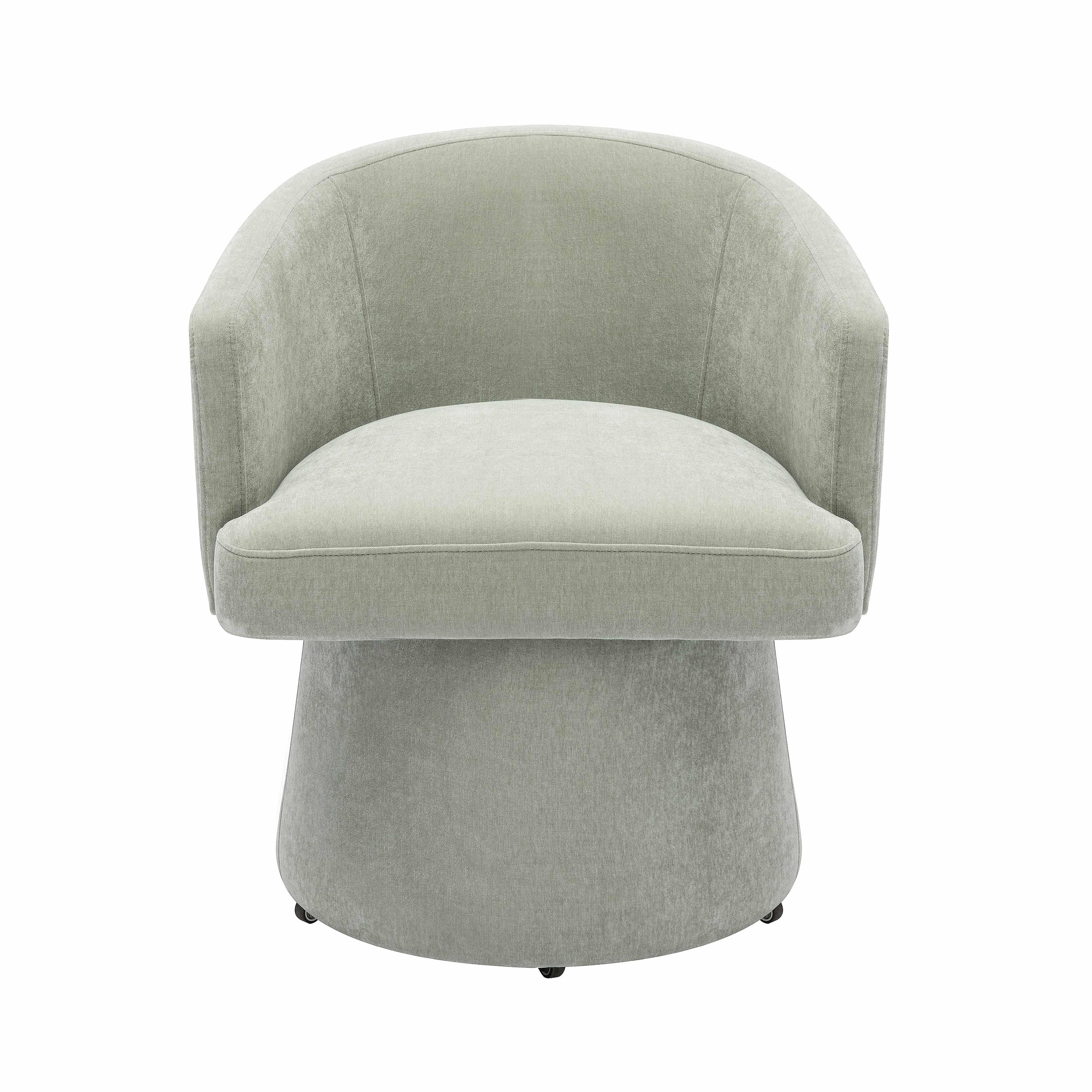 Kristen Upcycled Contract-Grade Chenille Rolling Desk Chair