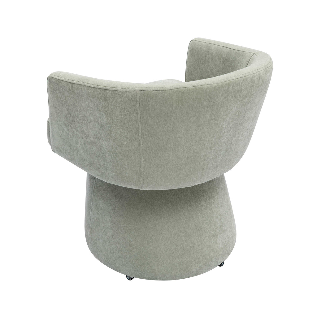 Kristen Upcycled Contract-Grade Chenille Rolling Desk Chair