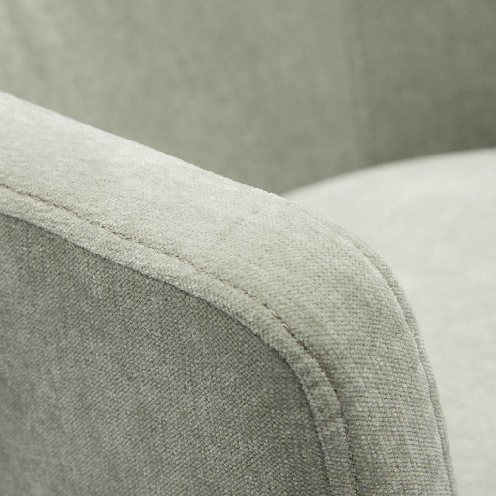 Kristen Upcycled Contract-Grade Chenille Rolling Desk Chair