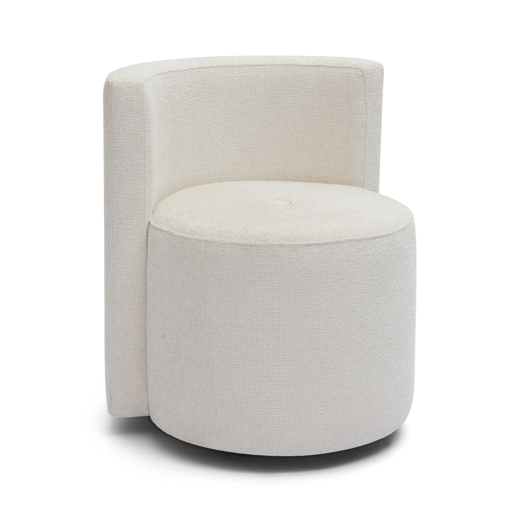 Alyssa Cream Performance Chenille Rolling Desk Chair