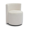 Alyssa Cream Performance Chenille Rolling Desk Chair