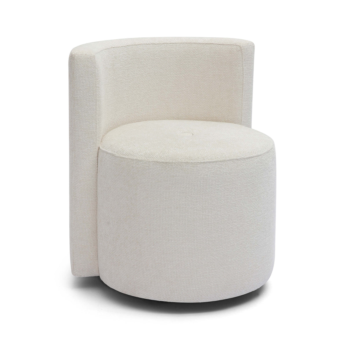 Alyssa Cream Performance Chenille Rolling Desk Chair