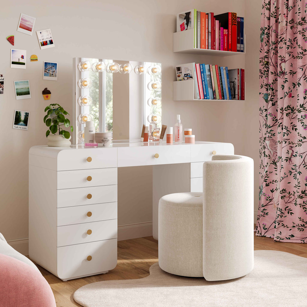 Alyssa Upcycled Performance Velvet Rolling Desk Chair
