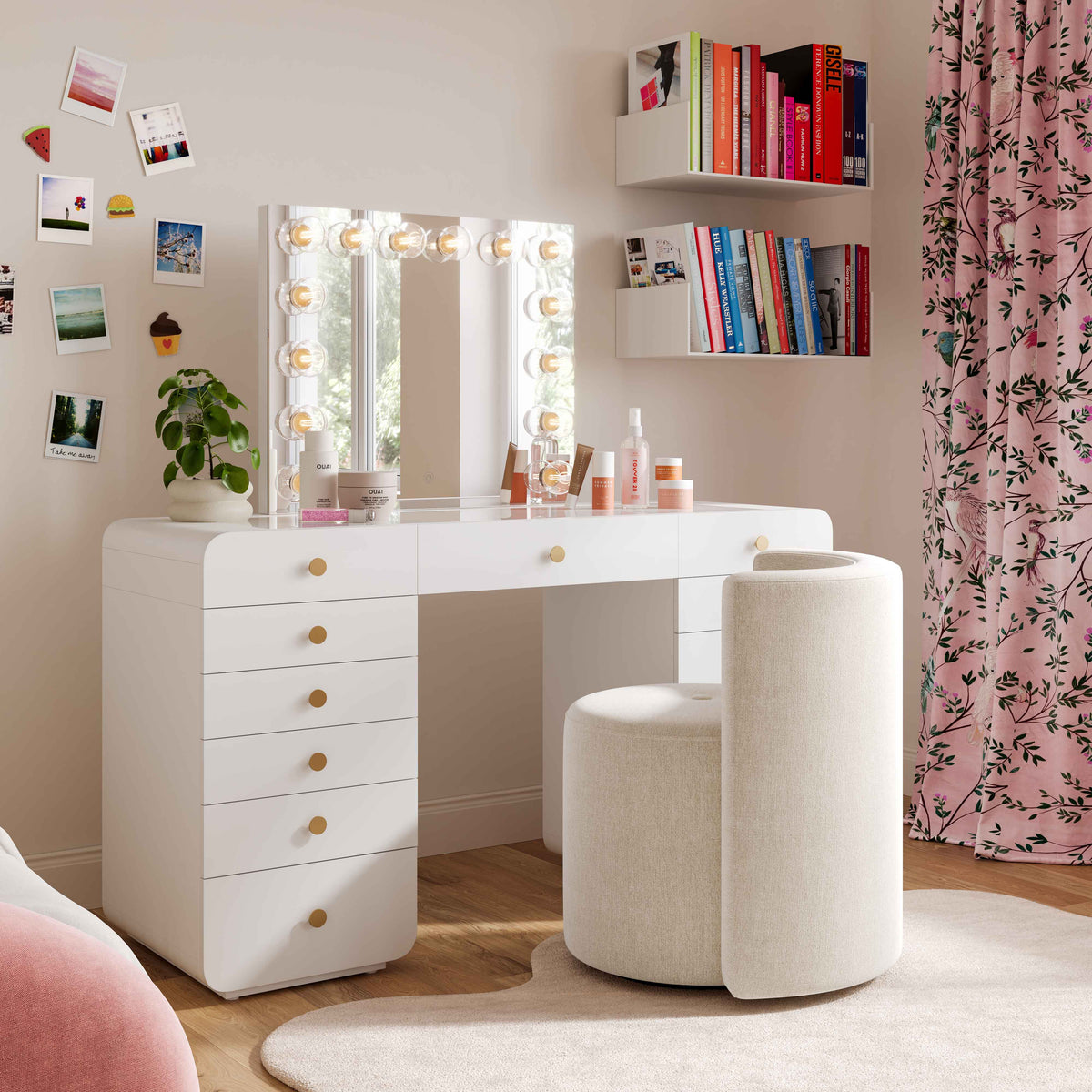 Alyssa Upcycled Performance Velvet Rolling Desk Chair