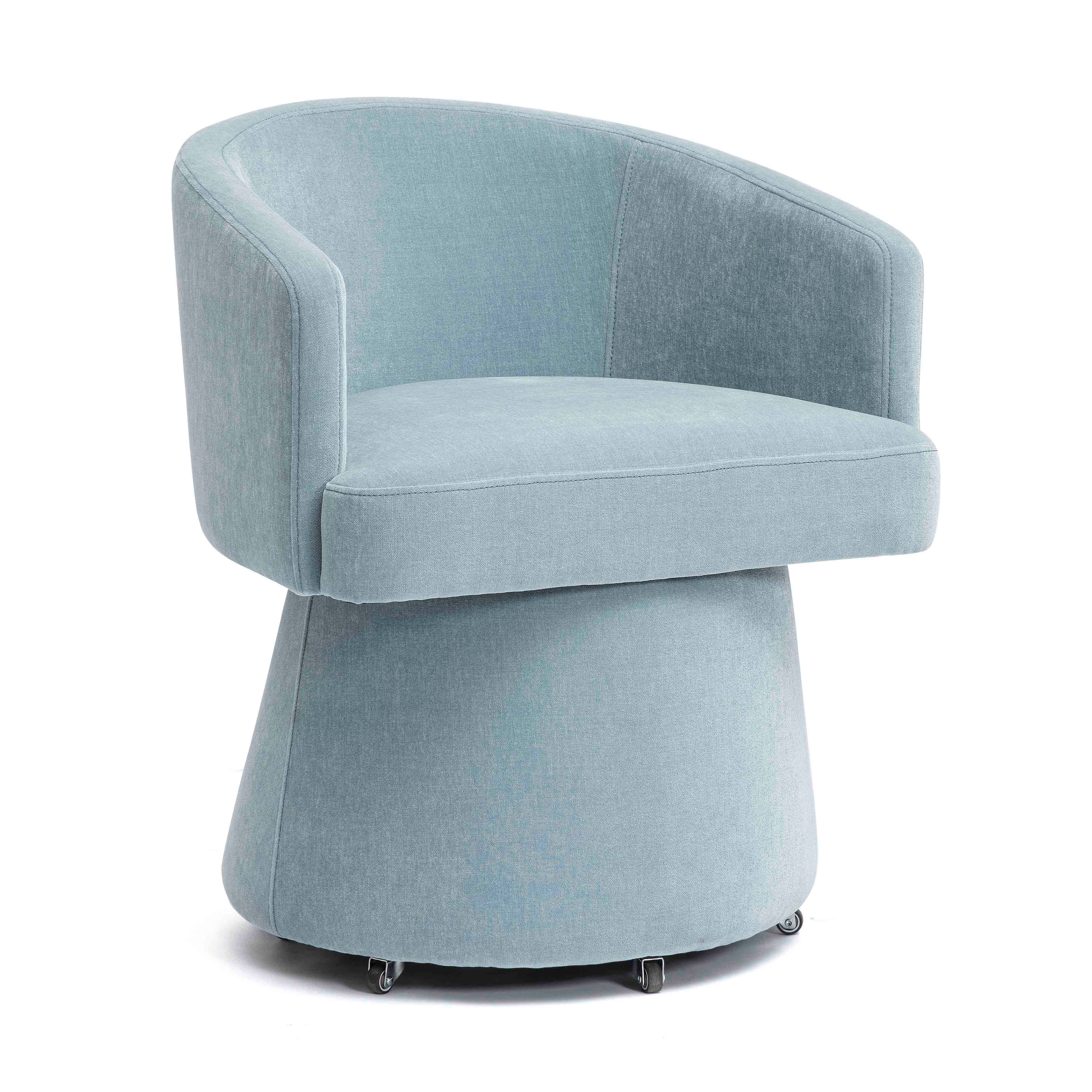 Kristen Upcycled Contract-Grade Chenille Rolling Desk Chair